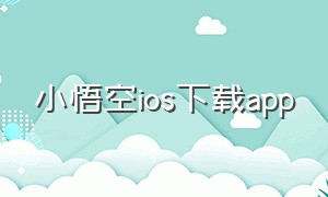 小悟空ios下载app