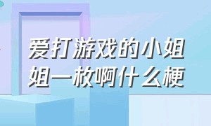 爱打游戏的小姐姐一枚啊什么梗