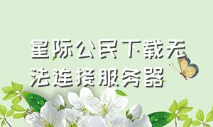 星际公民下载无法连接服务器