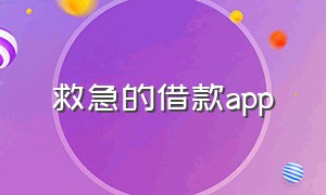 救急的借款app