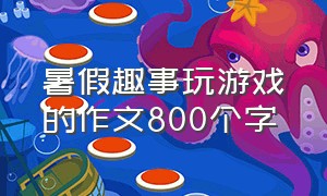 暑假趣事玩游戏的作文800个字