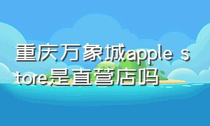 重庆万象城apple store是直营店吗