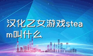 汉化乙女游戏steam叫什么