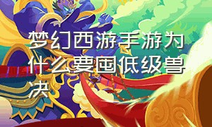 梦幻西游手游为什么要囤低级兽决