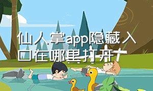 仙人掌app隐藏入口在哪里打开