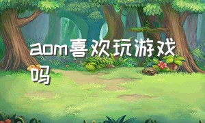 aom喜欢玩游戏吗