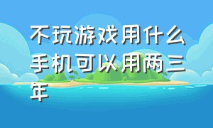 不玩游戏用什么手机可以用两三年