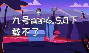 九号app6.5.0下载不了