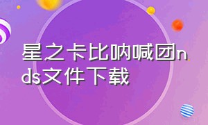 星之卡比呐喊团nds文件下载