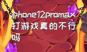 iphone12promax打游戏真的不行吗