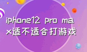 iphone12 pro max适不适合打游戏