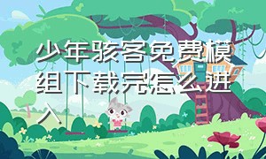 少年骇客免费模组下载完怎么进入