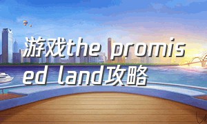 游戏the promised land攻略