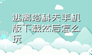 逃离塔科夫手机版下载然后怎么玩