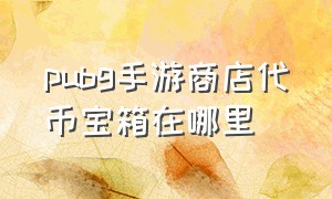 pubg手游商店代币宝箱在哪里