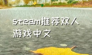 steam推荐双人游戏中文