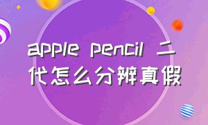 apple pencil 二代怎么分辨真假