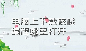 电脑上下载核桃编程哪里打开