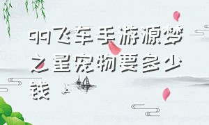 qq飞车手游源梦之星宠物要多少钱