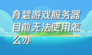 育碧游戏服务器目前无法使用怎么办