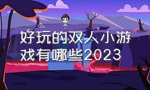 好玩的双人小游戏有哪些2023