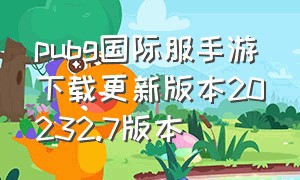 pubg国际服手游下载更新版本20232.7版本