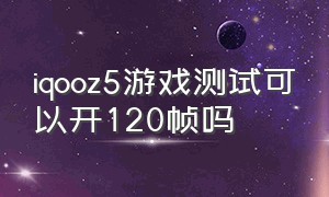 iqooz5游戏测试可以开120帧吗