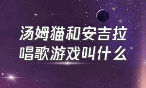 汤姆猫和安吉拉唱歌游戏叫什么