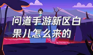 问道手游新区白果儿怎么来的