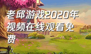 老邱游戏2020年视频在线观看免费