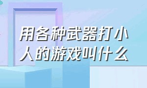 用各种武器打小人的游戏叫什么