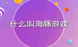 什么叫海豚游戏