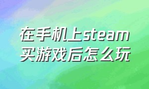 在手机上steam买游戏后怎么玩