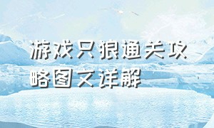 游戏只狼通关攻略图文详解