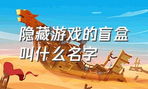 隐藏游戏的盲盒叫什么名字