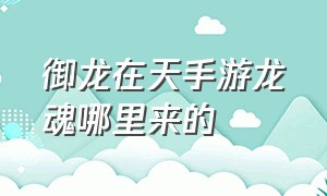 御龙在天手游龙魂哪里来的