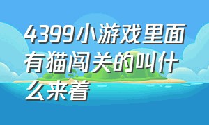 4399小游戏里面有猫闯关的叫什么来着