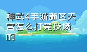 神武4手游新区天宫怎么打竞技场的