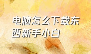 电脑怎么下载东西新手小白