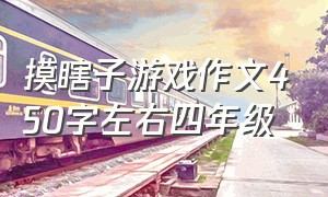 摸瞎子游戏作文450字左右四年级