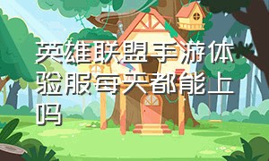 英雄联盟手游体验服每天都能上吗