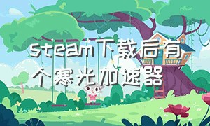 steam下载后有个寒光加速器