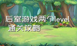 后室游戏两个level 通关攻略