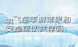 qq飞车手游苹果和安卓可以共存吗