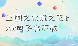 三国之北境之王txt电子书下载