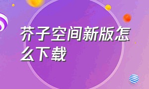 芥子空间新版怎么下载