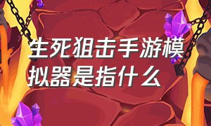 生死狙击手游模拟器是指什么