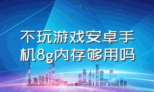 不玩游戏安卓手机8g内存够用吗