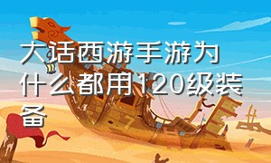 大话西游手游为什么都用120级装备