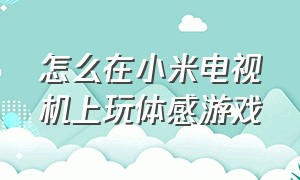 怎么在小米电视机上玩体感游戏